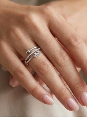 Pandora Wrap-Around Arrow Ring, Sterling Silver 925, size: 58/ 8.5